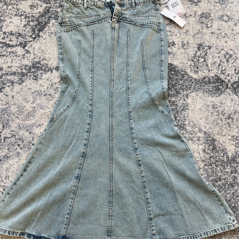 Urban Outfitters Light Wash Denim Maxi Skirt